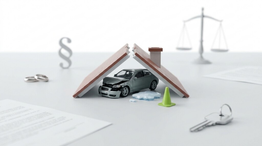 Vermögensaufteilung Scheidung Haus: Haftung bei Eis vom Dach